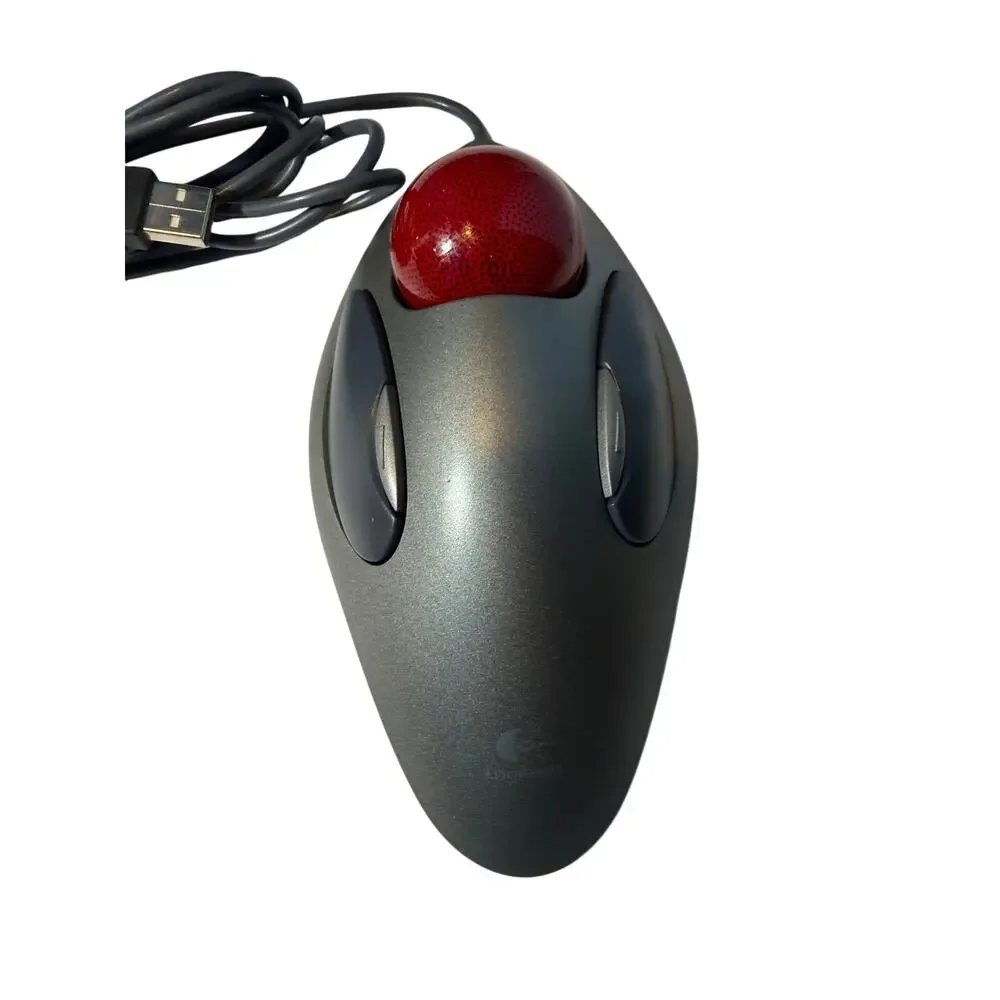 Logitech T-BC21 Trackman Trackball USB Wired Marble Mouse